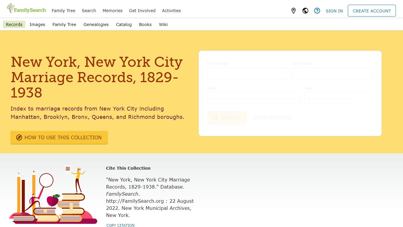 New York, New York City Marriage Records, 1829-1940 - FamilySearch